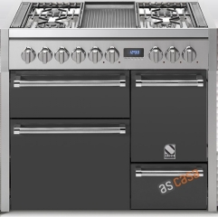 Steel Genesi 100, Rangecooker, 100 cm, Multifunktion, 3 �fen, Farbe Anthrazit, G10FFF-D-4TAN, mit 5 Jahren Garantie!