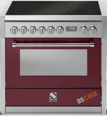 Steel Genesi 90, Rangecooker, 90 cm, Combisteam, Farbe Bordeauxrot, G9S-6WBR, mit 5 Jahren Garantie!