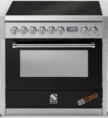 Steel Genesi 90, Rangecooker, 90 cm, Multifunktion, Farbe Schwarz, G9F-4MBA, mit 5 Jahren Garantie!