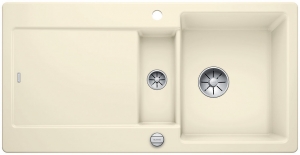 Blanco Idento 6 S Keramik PuraPlus, Farbe magnolia gl�nzend, InFino Ablauf, 522123