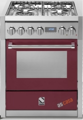 Steel Genesi 70, Rangecooker, 70 cm, Combisteam, Farbe Bordeaux, G7S-4BR, mit 5 Jahren Garantie!
