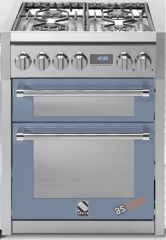 Steel Genesi 70, Rangecooker, 70 cm, Multifunktion, 2 fen, Farbe Celeste, G7FF-4CE, mit 5 Jahren Garantie!