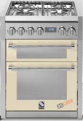 Steel Genesi 70, Rangecooker, 70 cm, Multifunktion, 2 fen, Farbe Crema, G7FF-4CR, mit 5 Jahren Garantie!