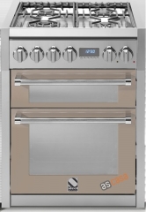 Steel Genesi 70, Rangecooker, 70 cm, Multifunktion, 2 fen, Farbe Sabbia, G7FF-4SA, mit 5 Jahren Garantie!