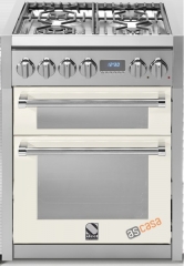 Steel Genesi 70, Rangecooker, 70 cm, Multifunktion, 2 fen, Farbe Nuvola, G7FF-4NA, mit 5 Jahren Garantie!