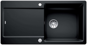 Blanco Idento XL 6 S Keramik PuraPlus, Farbe schwarz, InFino Ablauf, 522135