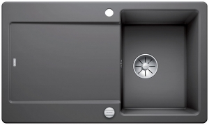 Blanco Idento 45 S Keramik PuraPlus, Farbe basalt, InFino Ablauf, 522120