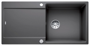 Blanco Idento XL 6 S-F Keramik PuraPlus, Farbe basalt, InFino Ablauf, 522282