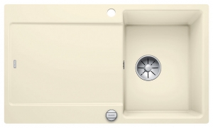 Blanco Idento 45 S-F Keramik PuraPlus, Farbe magnolia glnzend, InFino Ablauf, 522264