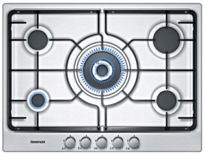 Constructa CA174251, Autarkes Gaskochfeld, Edelstahl-Design, mit 5 Jahren Garantie!