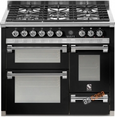 Steel Ascot 100, Rangecooker, 100 cm, Multifunktion, 3 fen, Farbe Schwarz, A10FFF-4TBA , mit 5 Jahren Garantie!