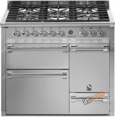 Steel Ascot 100, Rangecooker, 100 cm, Multifunktion, 3 fen, Farbe Schwarz, A10FFF-D-4TBA , mit 5 Jahren Garantie!
