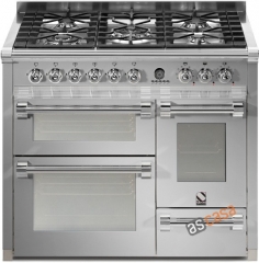Steel Ascot 100, Rangecooker, 100 cm, Multifunktion, 3 fen, Farbe Edelstahl, A10FFF-6LSS , mit 5 Jahren Garantie!