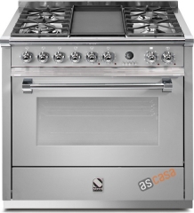 Steel Ascot 90, Rangecooker, 90 cm, Combisteam, Farbe Edelstahl, A9S-6WSS, mit 5 Jahren Garantie!