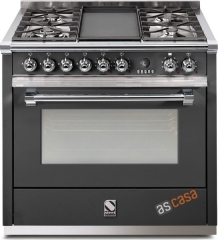 Steel Ascot 90, Rangecooker, 90 cm, Combisteam, Farbe Anthrazit, A9S-6WAN, mit 5 Jahren Garantie!