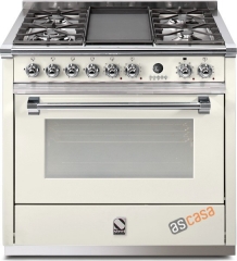 Steel Ascot 90, Rangecooker, 90 cm, Combisteam, Farbe Nuvola, A9S-6WNA, mit 5 Jahren Garantie!
