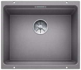 Blanco Etagon 500-U Silgranit PuraDur, Farbe alumetallic, InFino Ablauf, 522229