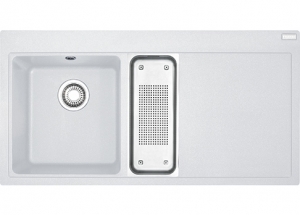 Franke Mythos MTG 651-100 Einbausp�le, Fragranit+, Farbe Glacier, Druckknopfventil, 114.0476.970