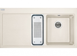 Franke Mythos MTG 651-100 Einbausp�le, Fragranit+, Farbe Magnolia, Druckknopfventil, 114.0476.981