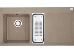 Franke Mythos MTG 651-100 Einbausp�le, Fragranit+, Farbe Cashmere, Druckknopfventil, 114.0476.988