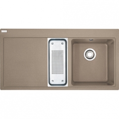 Franke Mythos MTG 651-100 Einbausp�le, Fragranit+, Farbe Cashmere, Druckknopfventil, 114.0476.987