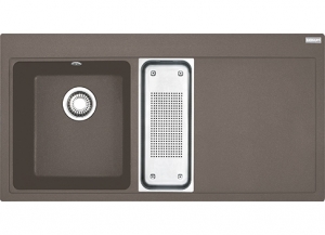 Franke Mythos MTG 651-100 Einbausp�le, Fragranit+, Farbe Umbra, Druckknopfventil, 114.0476.990