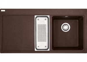 Franke Mythos MTG 651-100 Einbausp�le, Fragranit+, Farbe Chocolate, Druckknopfventil, 114.0476.991