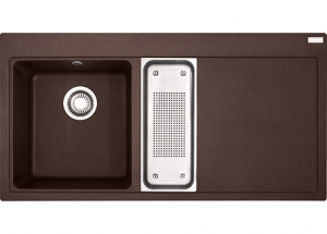 Franke Mythos MTG 651-100 Einbausp�le, Fragranit+, Farbe Chocolate, Druckknopfventil, 114.0476.992