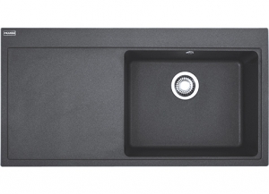 Franke Mythos MTG 611-100 Fragranit DuraKleen Plus, Becken rechts, Farbe Onyx, 114.0476.995