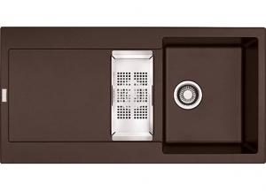 Franke Maris MRG 651 Fragranit+, Einbausple, Druckknopfventil, Farbe Chocolate, 114.0477.280