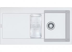 Franke Maris MRG 651 Fragranit+, Einbausple, Druckknopfventil, Farbe Glacier, 114.0477.271