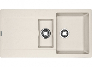 Franke Maris MRG 651 Fragranit+, Einbausple, Druckknopfventil, Farbe Magnolia, 114.0477.272