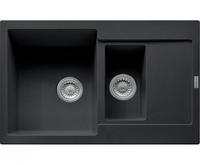 Franke Maris MRG 651-78 Fragranit+, Druckknopfventil, Farbe Onyx, 114.0477.282