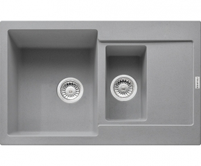 Franke Maris MRG 651-78 Fragranit+, Druckknopfventil, Farbe Steingrau, 114.0477.302