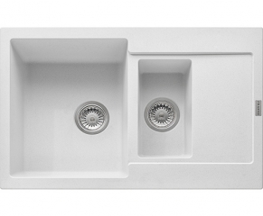 Franke Maris MRG 651-78 Fragranit+, Druckknopfventil, Farbe Glacier, 114.0477.303