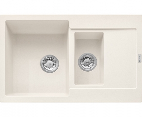 Franke Maris MRG 651-78 Fragranit+, Druckknopfventil, Farbe Magnolia, 114.0477.304