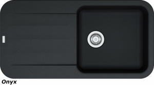 Franke Pebel PBG 611-97, Fragranit+, Druckknopfventil, Farbe Onyx, 114.0477.078