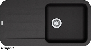 Franke Pebel PBG 611-97, Fragranit+, Druckknopfventil, Farbe Graphit, 114.0477.079
