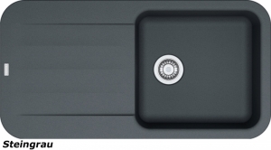 Franke Pebel PBG 611-97, Fragranit+, Druckknopfventil, Farbe Steingrau, 114.0477.080