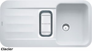 Franke Pebel PBG 651, Fragranit+, Druckknopfventil, Farbe Glacier, 114.0477.111