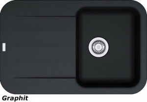 Franke Pebel PBG 611, Fragranit+, Druckknopfventil, Farbe Graphit, 114.0477.169