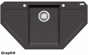 Franke Maris MRG 612-E, Fragranit+, Druckknopfventil, Farbe Graphit, 114.0477.551