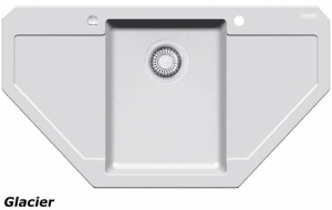 Franke Maris MRG 612-E, Fragranit+, Druckknopfventil, Farbe Glacier, 114.0477.553