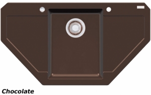 Franke Maris MRG 612-E, Fragranit+, Druckknopfventil, Farbe Chocolate, 114.0477.559