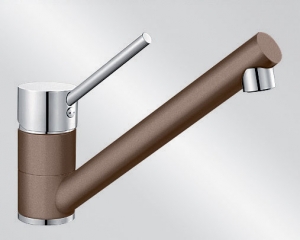 Blanco Antas Silgranit-Look Hochdruck, 2-farbig, Farbe muskat/chrom, 521701