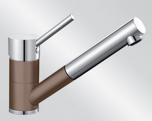 Blanco Antas-S Silgranit-Look, 2-farbig, Niederdruck, Farbe muskat/chrom, 521704