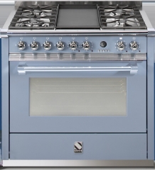 Steel Ascot 90, Rangecooker, 90 cm, Multifunktion, Farbe Celeste, A9F-4BCE, mit 5 Jahren Garantie!