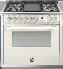 Steel Ascot 90, Rangecooker, 90 cm, Multifunktion, Farbe Nuvola, A9F-4FNA, mit 5 Jahren Garantie!