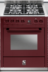 Steel Ascot 70, Rangecooker, 70 cm, Combisteam, Farbe Bordeauxrot, A7S-4BR, mit 5 Jahren Garantie!