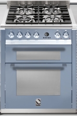 Steel Ascot 70, Rangecooker, 70 cm, Multifunktion, Farbe Celeste, A7FF-4CE, mit 5 Jahren Garantie!